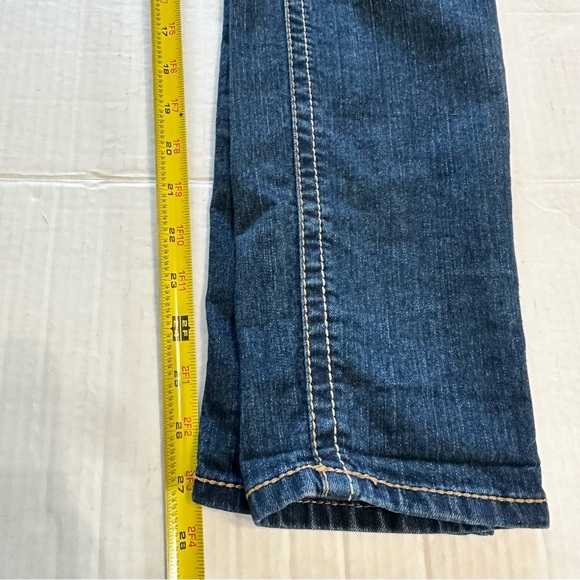Seven7 | Dark Wash Skinny Jeans w/ Thick Stitch Detail & Light Fade | Size 6 - Picture 10 of 10